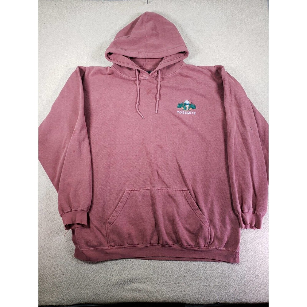 Yosemite‎ Hoodie Mens XL Red Long Sleeve Running & Jogging Drawstring Pullover